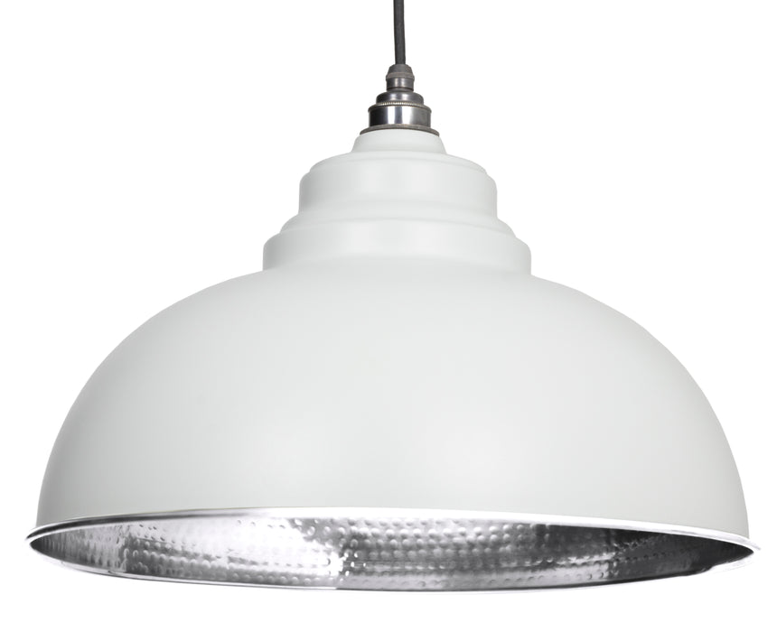 Light Grey Hammered Nickel Harborne Pendant