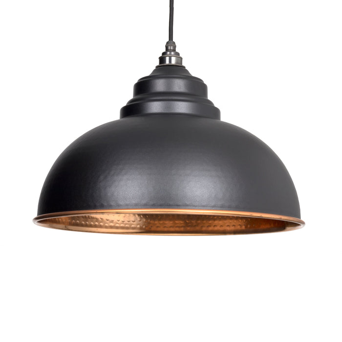 Black Hammered Copper Harborne Pendant