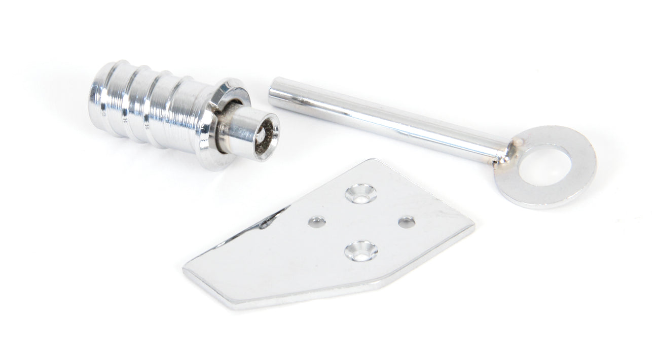 Polished Chrome Key-Flush Sash Stop