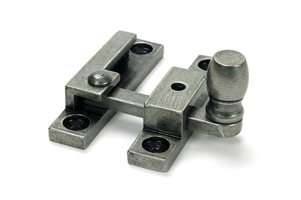 Pewter Mushroom Quadrant Fastener - Narrow