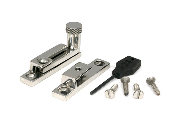 Polished Marine SS (316) Brompton Quadrant Fastener - Narrow