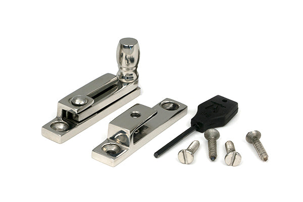Polished Marine SS (316) Mushroom Quadrant Fastener - Narrow