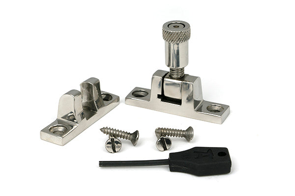 Polished Marine SS (316) Brompton Brighton Fastener - Narrow (Square)