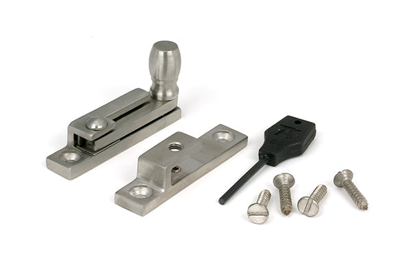 Satin Marine SS (316) Mushroom Quadrant Fastener - Narrow