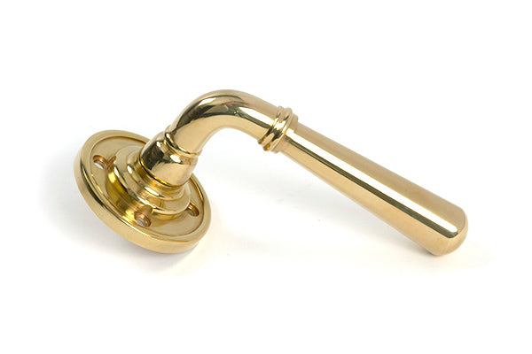 Polished Brass Newbury Lever on Rose Set