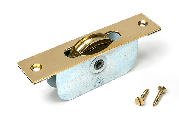 Unlacquered Brass Square Ended Sash Pulley 75kg