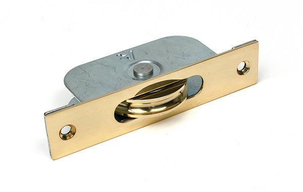 Unlacquered Brass Square Ended Sash Pulley 75kg