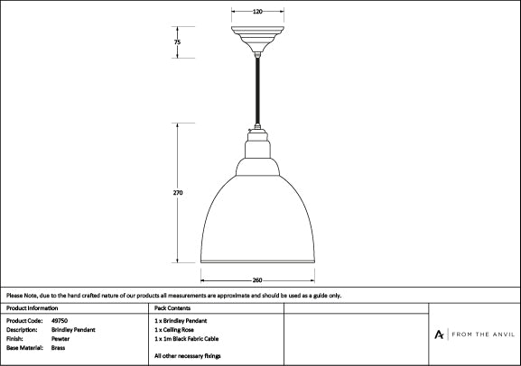 Pewter Brindley Pendant
