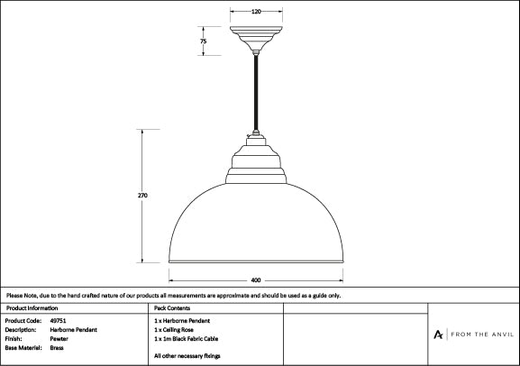 Pewter Harborne Pendant