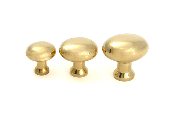 Polished Brass Moore Cabinet Knob - 32mm