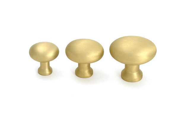 Satin Brass Moore Cabinet Knob - 25mm