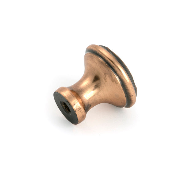 Polished Bronze Hammered Cabinet Knob - Small