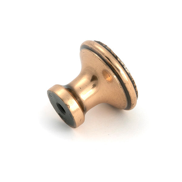 Polished Bronze Hammered Cabinet Knob - Medium