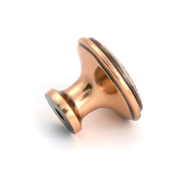 Polished Bronze Hammered Cabinet Knob - Large