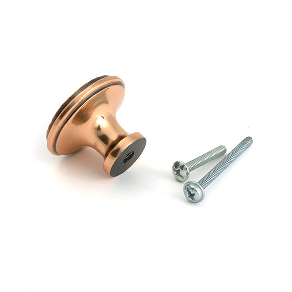 Polished Bronze Hammered Cabinet Knob - Large