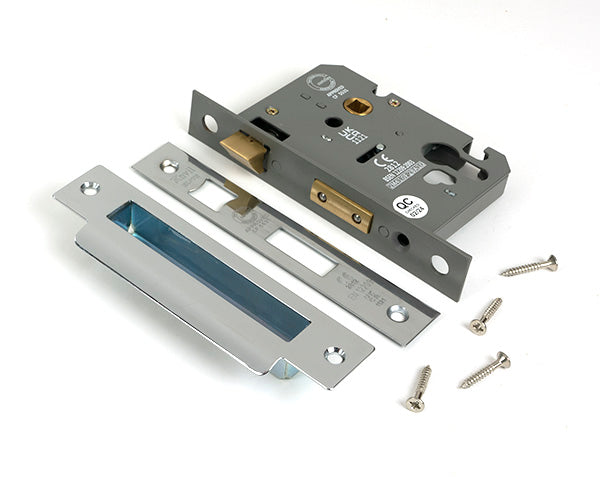 Polished SS 3" Euro Profile Sash Lock