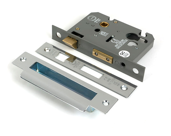 Polished SS 3" Euro Profile Sash Lock