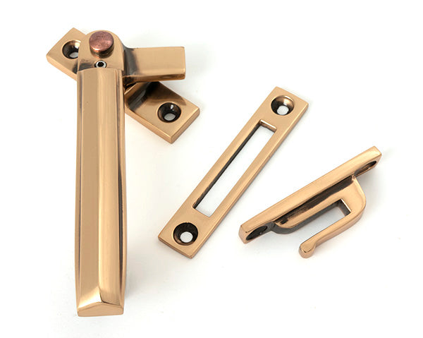 Polished Bronze Locking Art Deco Fastener - LH