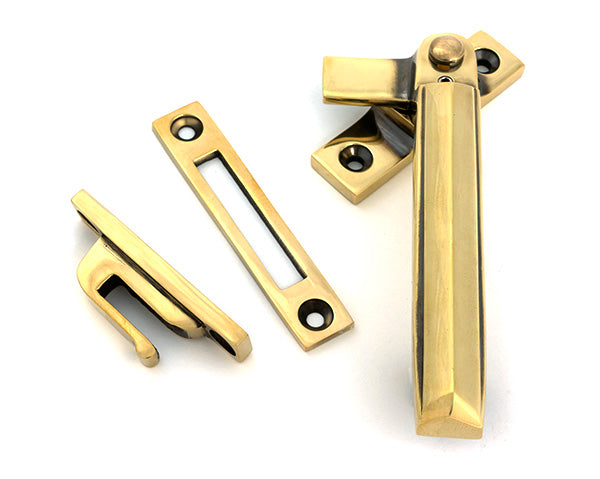 Aged Brass Locking Art Deco Fastener - RH