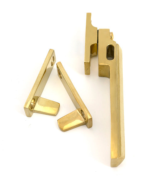 Polished Brass Night-Vent Locking Art Deco Fastener