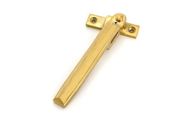 Polished Brass Night-Vent Locking Art Deco Fastener