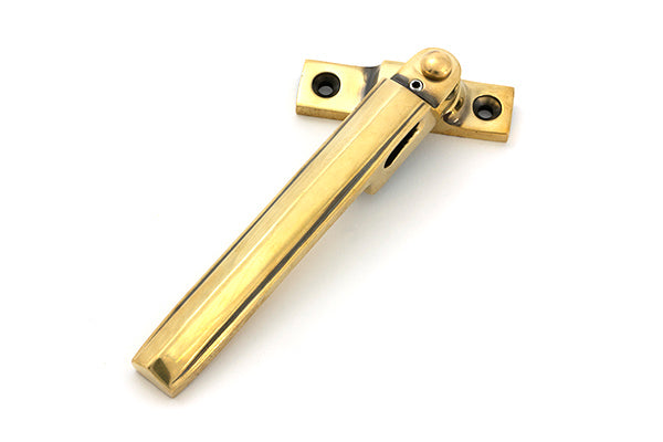 Aged Brass Night-Vent Locking Art Deco Fastener