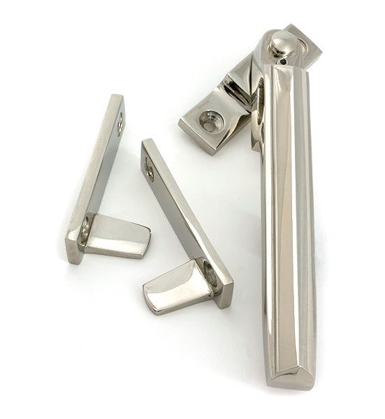 Polished Nickel Night-Vent Locking Art Deco Fastener