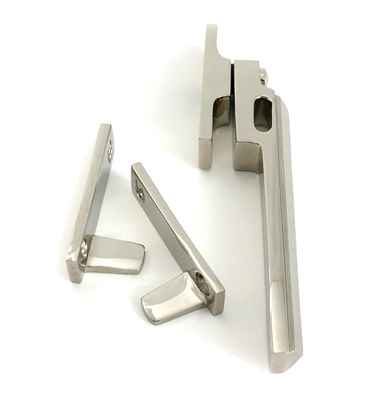 Polished Nickel Night-Vent Locking Art Deco Fastener