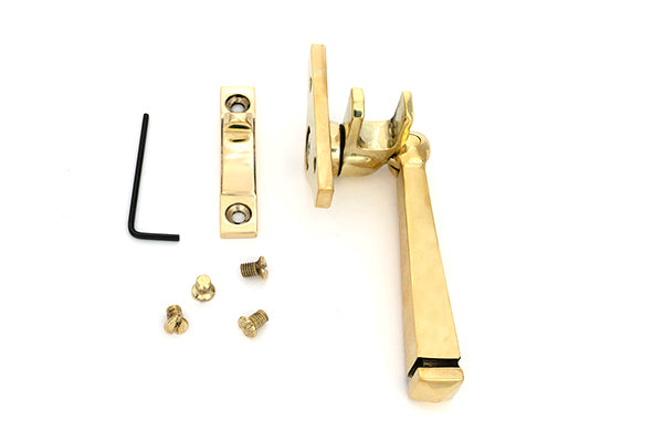 Polished Brass Night-Vent Locking Avon Fastener (Steel Window)