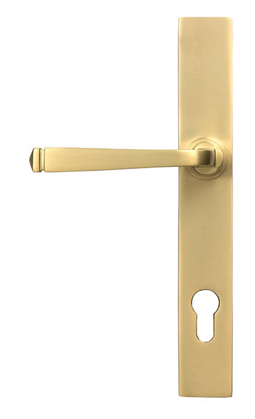 Satin Brass Avon Slimline Lever Espag. Lock Set