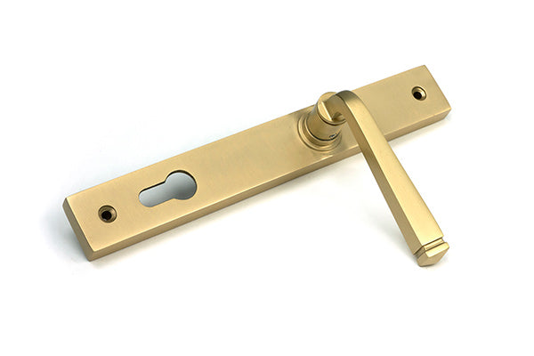 Satin Brass Avon Slimline Lever Espag. Lock Set