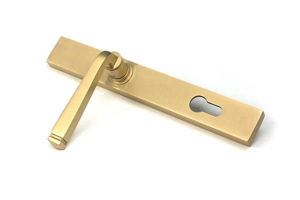 Satin Brass Avon Slimline Lever Espag. Lock Set
