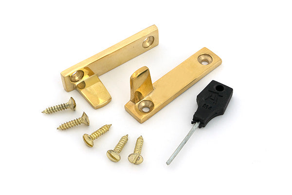 Polished Brass Night-Vent Locking Brompton Fastener