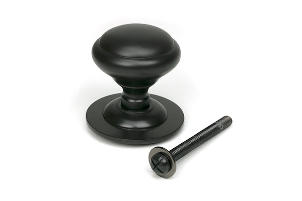 Aged Bronze Round Centre Door Knob