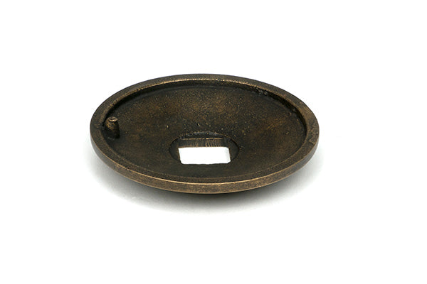 Burnished Brass Round Centre Door Knob