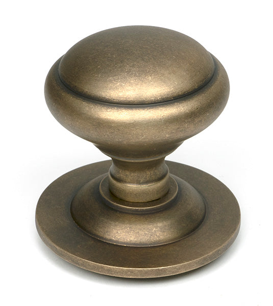 Burnished Brass Round Centre Door Knob