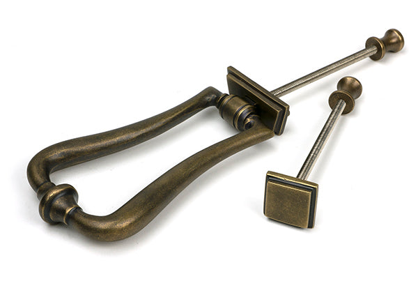 Burnished Brass Slimline Art Deco Door Knocker