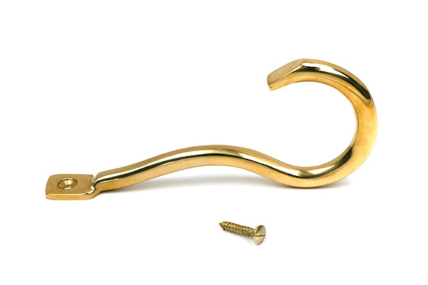Polished Brass Anchor Coat Hook
