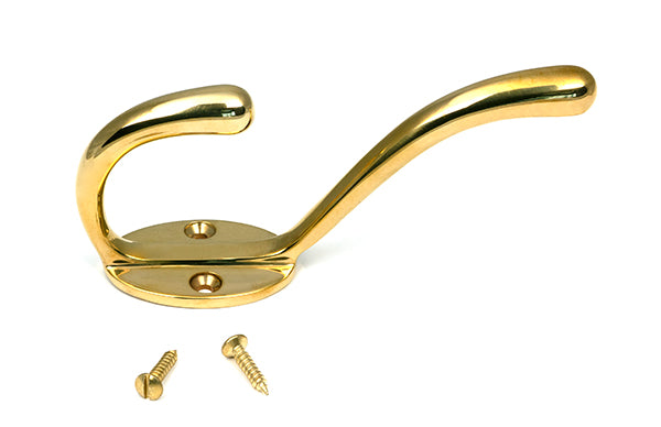 Polished Brass Newbury Hat & Coat Hook