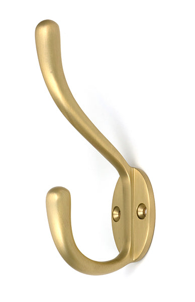 Satin Brass Newbury Hat & Coat Hook