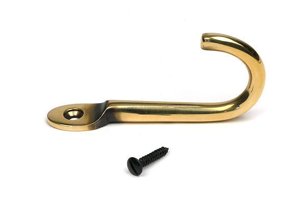 Aged Brass Traditional Coat Hook