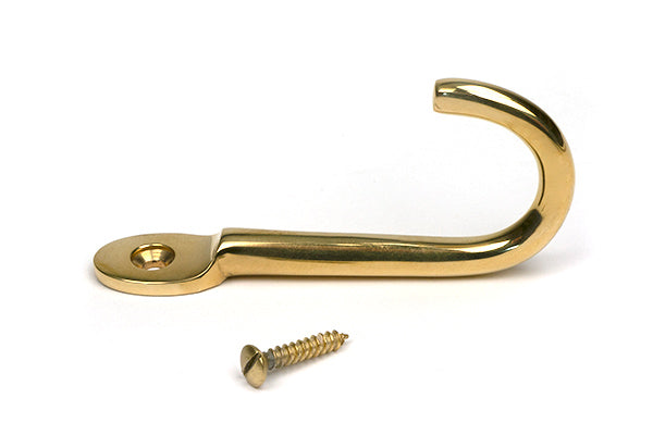 Polished Brass Traditional Coat Hook