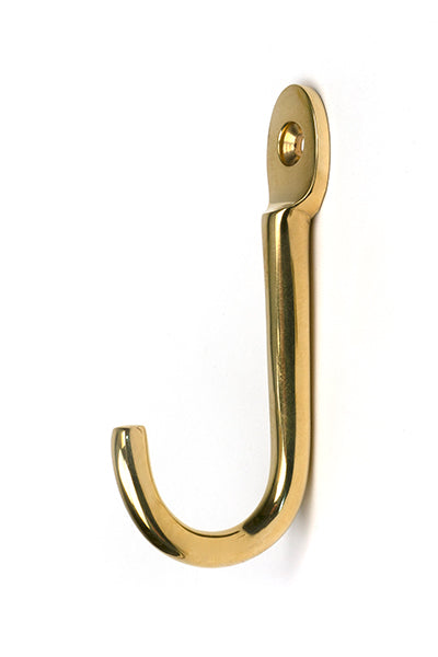 Polished Brass Traditional Coat Hook
