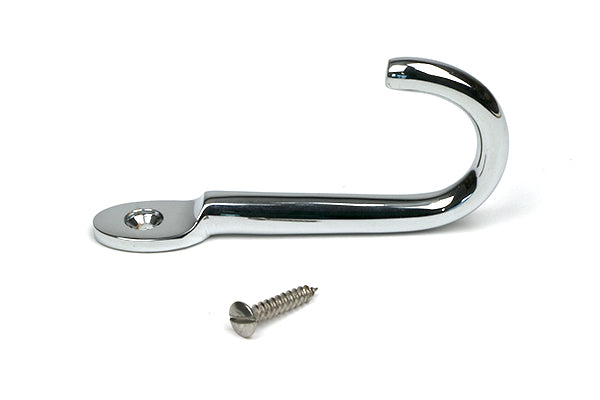 Polished Chrome Traditional Coat Hook