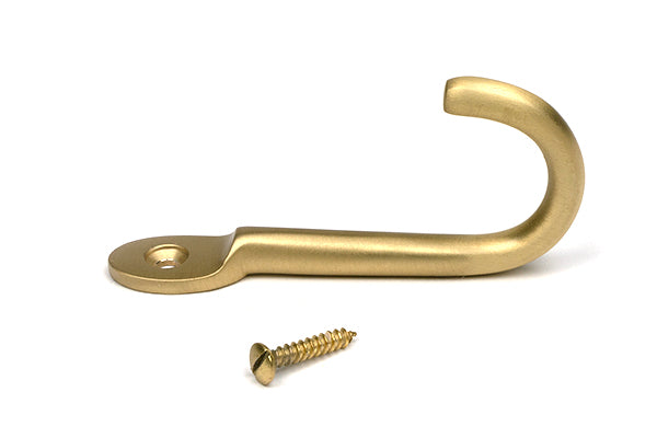 Satin Brass Traditional Coat Hook