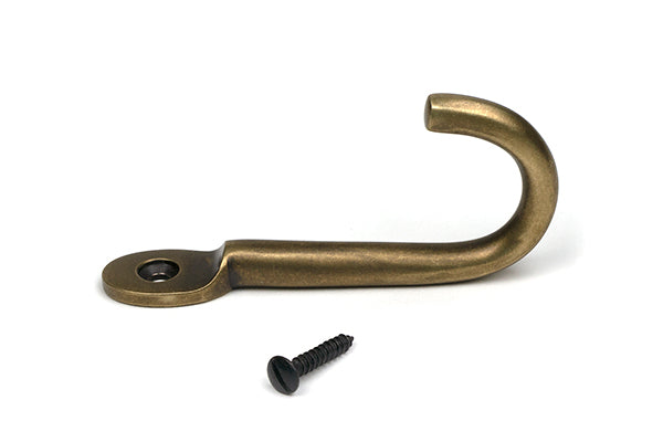 Burnished Brass Traditional Coat Hook