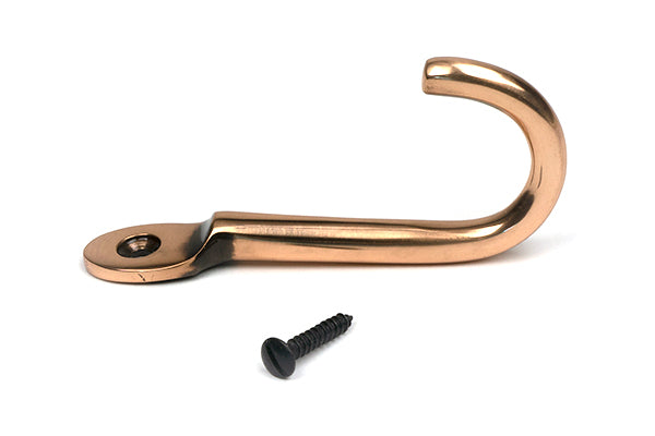 Polished Bronze Traditional Coat Hook