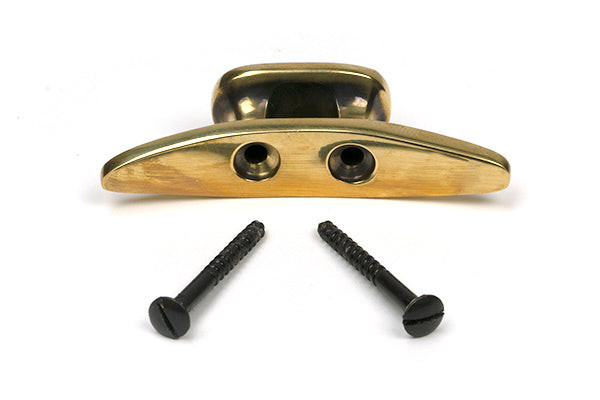 Aged Brass Marine Cleat Hook