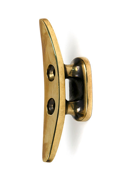 Aged Brass Marine Cleat Hook