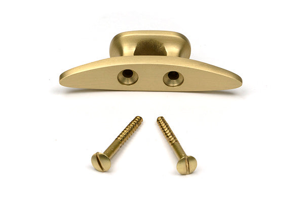 Satin Brass Marine Cleat Hook